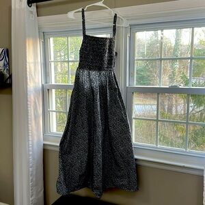 Old Navy Blue and White Spaghetti Strap Maxi Sundress